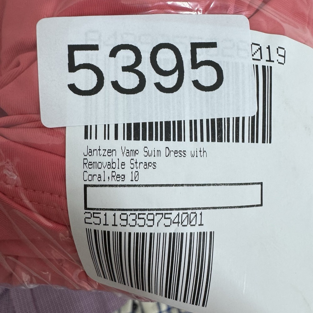 Jantzen Vamp Swim Dress With Removable Straps Swimsuit 10 Regular Pink Coral - Picture 11 of 11